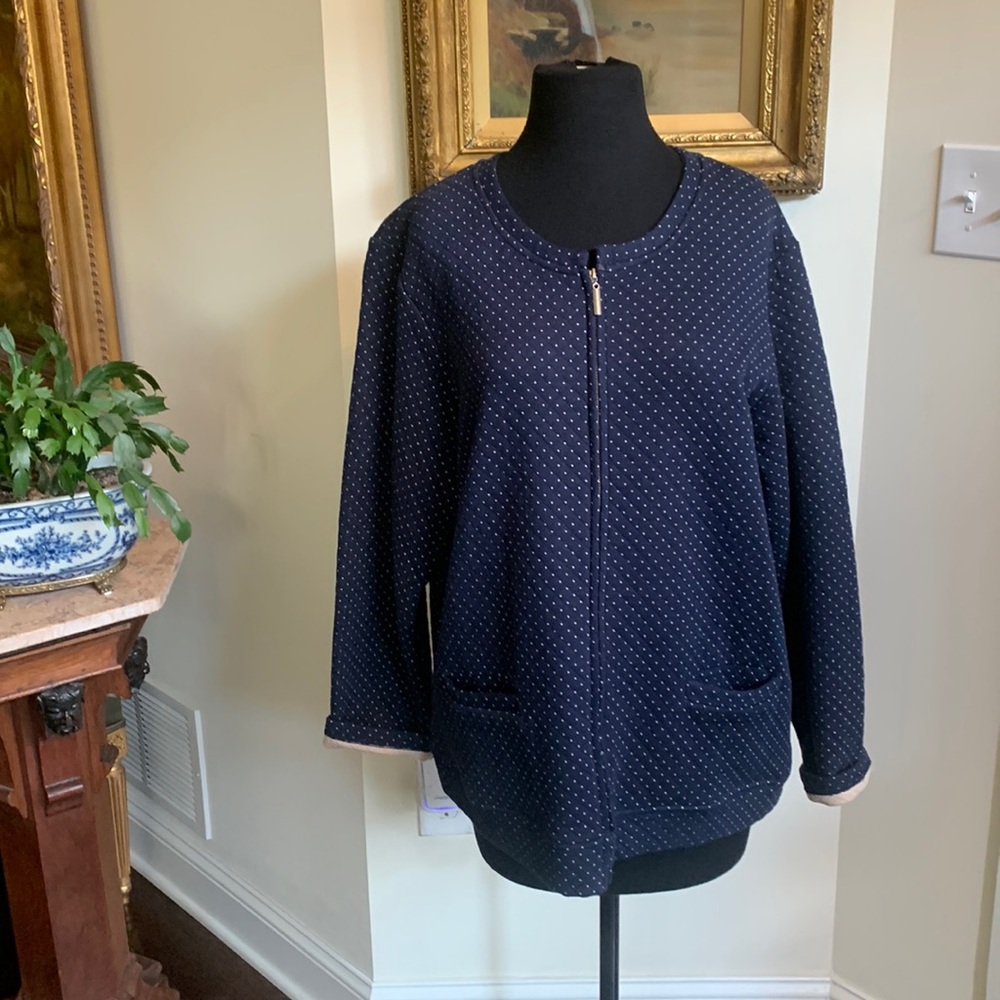 Polka Dot Zippered Jacket